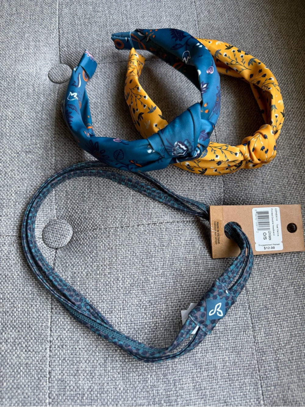 NWT Prana yoga headband + 2 Floral Knotted Headbands